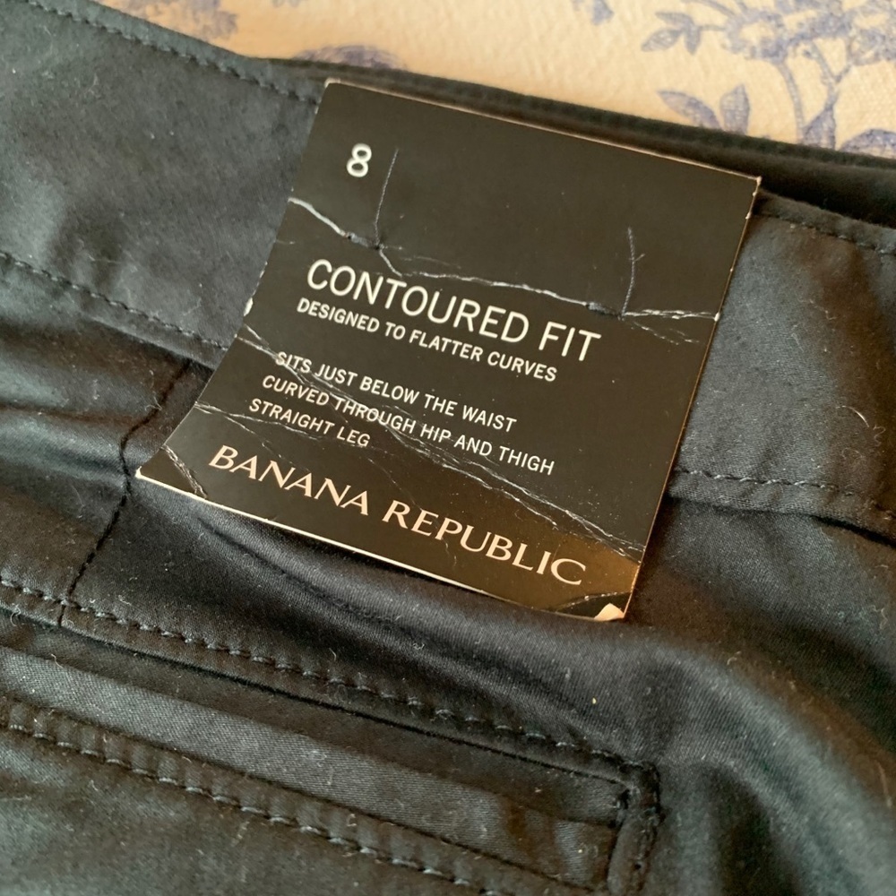 Banana Republic Contoured Fit Black Culottes Women’s Stretch Pants NWT Size 8 - Picture 3 of 7
